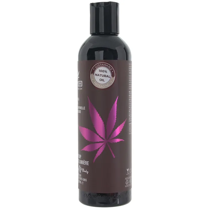 Couples Earthly Body Hemp Seed Massage Oil 8oz236ml in Skinny Dip