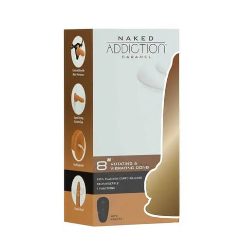 Dildos Naked Addiction 8 inches Rotating and Vibrating Dong Caramel BMS Enterprises Dildos Naked Addiction 8 inches Rotating and Vibrating Dong Caramel BMS Enterprises