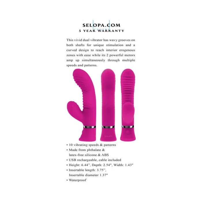 Evolved Novelties Next Wave Dual Vibrator Curved Wavy Grooves with 10 Vibrating Speeds Patterns Female Sex Toys