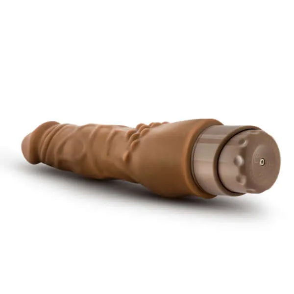 Female Sex Toys Blush Novelties Dr Skin Cock Vibe Vibe 4 Mocha Brown Realistic Vibrating Dildo
