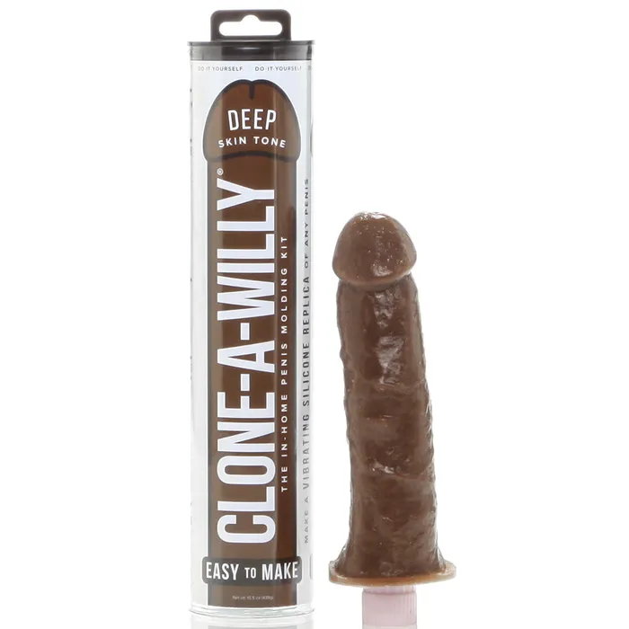 Female Sex Toys CloneAWilly Vibrator Kit in Deep Skin Tone Empire Labs