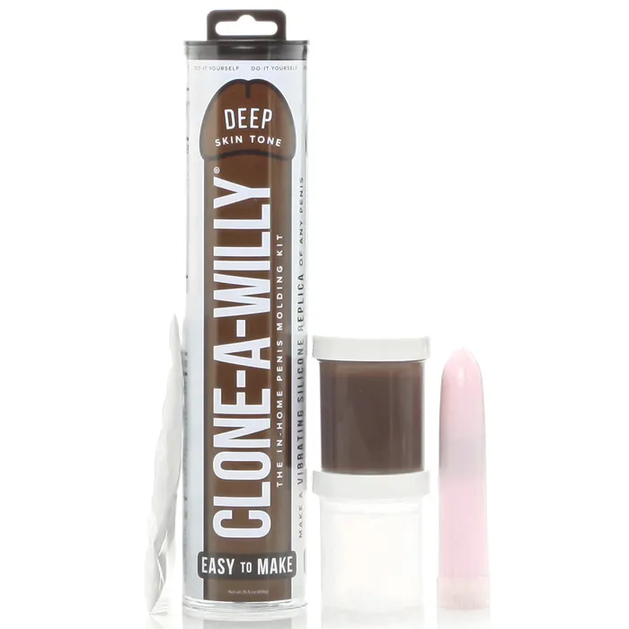 Female Sex Toys CloneAWilly Vibrator Kit in Deep Skin Tone Empire Labs