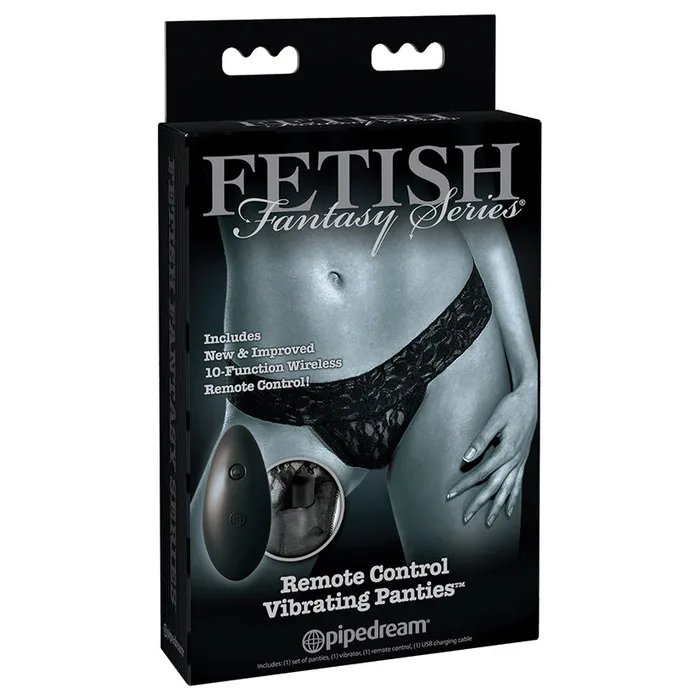 Female Sex Toys PIPEDREAM Fetish Fantasy Remote Control Vibrating PantyBlack