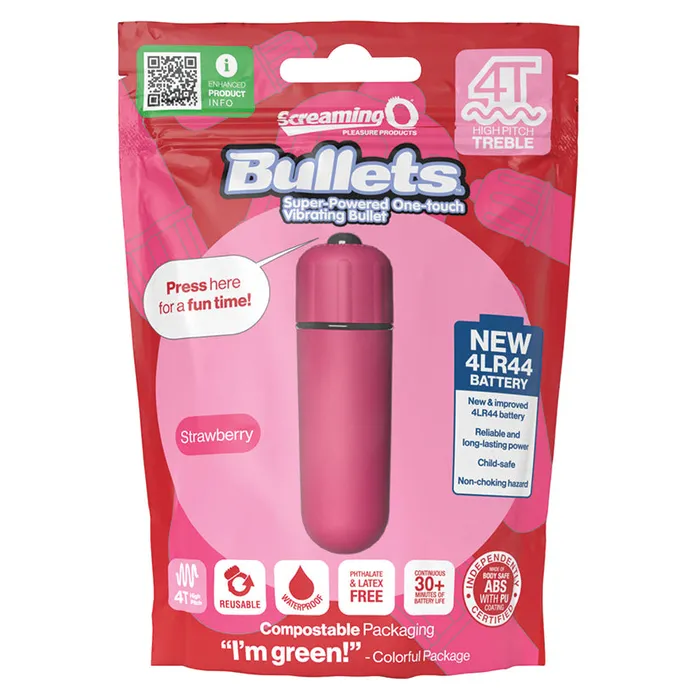 Female Sex Toys SCREAMING O Screaming O 4T BulletStrawberry