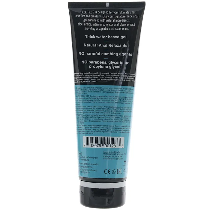 Jelle Plus Water Based Anal Lube in 8oz240ml Wicked Sensual Care Anal