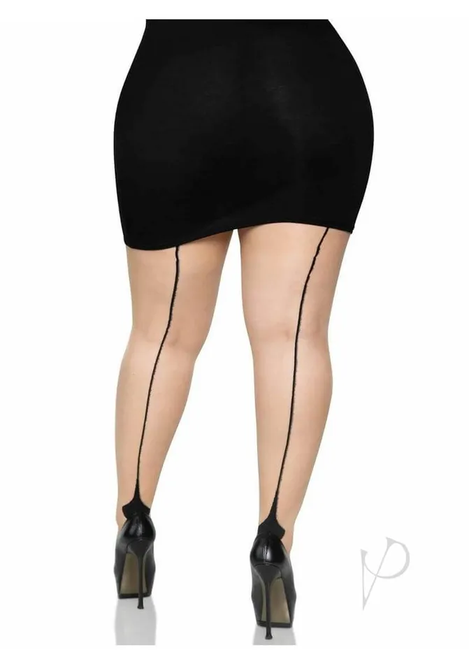 Leg Avenue Inc Male Sex Toys Nyx Plus Cuban Heel Pantyhose 1X2X Timeless Elegance Unmatched Comfort