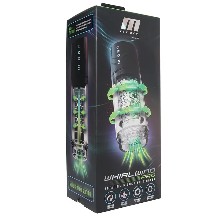 M for Men Whirlwind Pro Rotating Sucking Stroker Blush Male Sex Toys