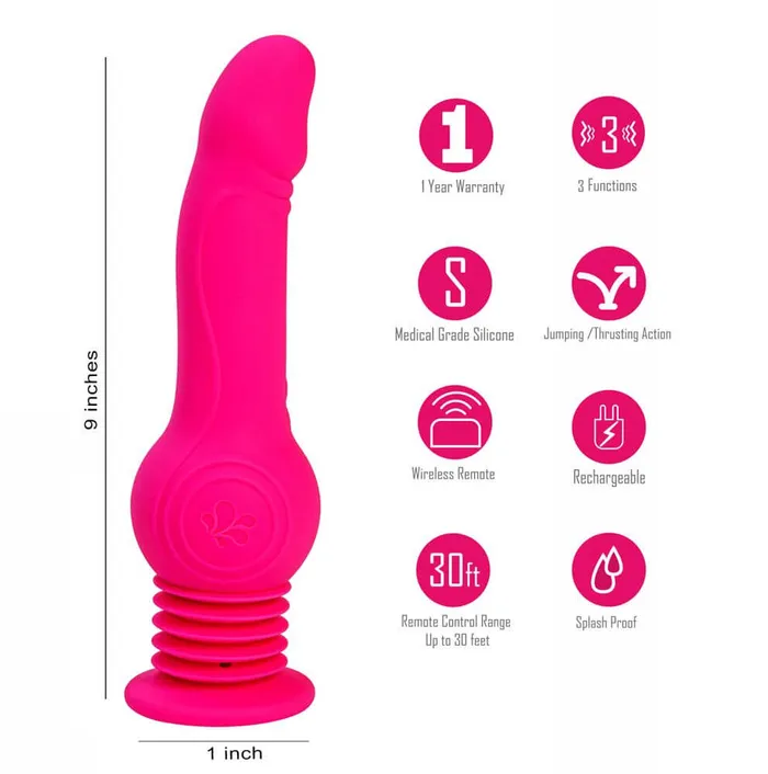 Maia Toys Female Sex Toys Tegan Jumping Vibrating Dong with Remote Control Experience Thrilling Sensations by Maia Novelties
