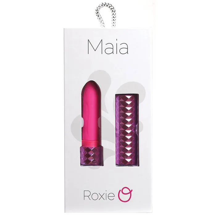 MAIA TOYS Vibrators Maia Roxie Rechargeable Crystal Gems LipstickNeon Pink