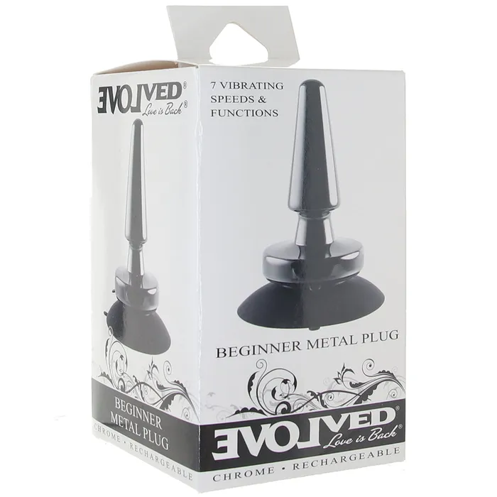 Male Sex Toys Evolved Novelties Beginner Vibrating Metal Plug with Suction Base