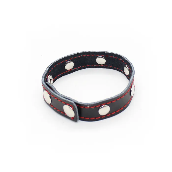 Male Sex Toys GHETTOFF New Real Leather Cock Penis Ring Crown Fetish Harder 8 Snap Adjustable