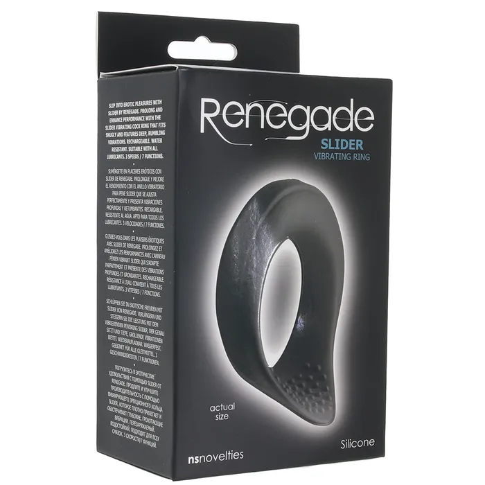Male Sex Toys ns novelties Renegade Slider Vibrating Cock Ring in Black