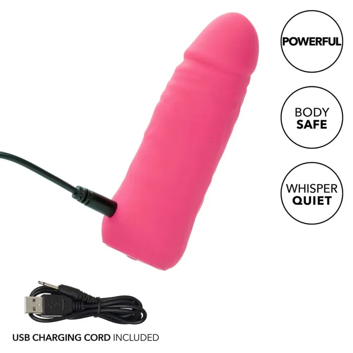 Mini Vibrating Studs Pink Compact Liquid Silicone Vibe 425 Inches Waterproof California Exotic Novelties Vibrators