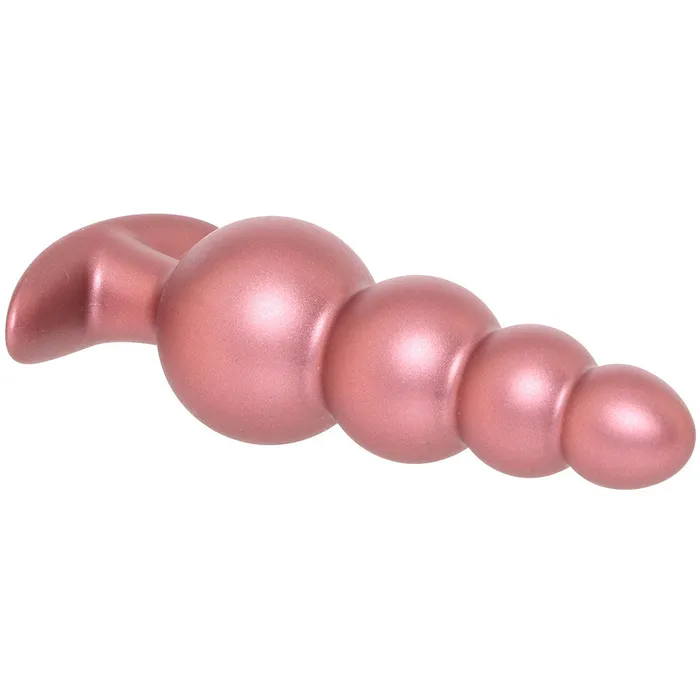 Ouch Smooth Silicone Beaded Butt Plug in Rose Gold Ouch Anal
