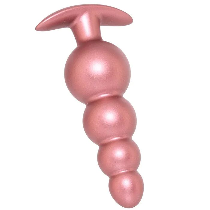 Ouch Smooth Silicone Beaded Butt Plug in Rose Gold Ouch Anal