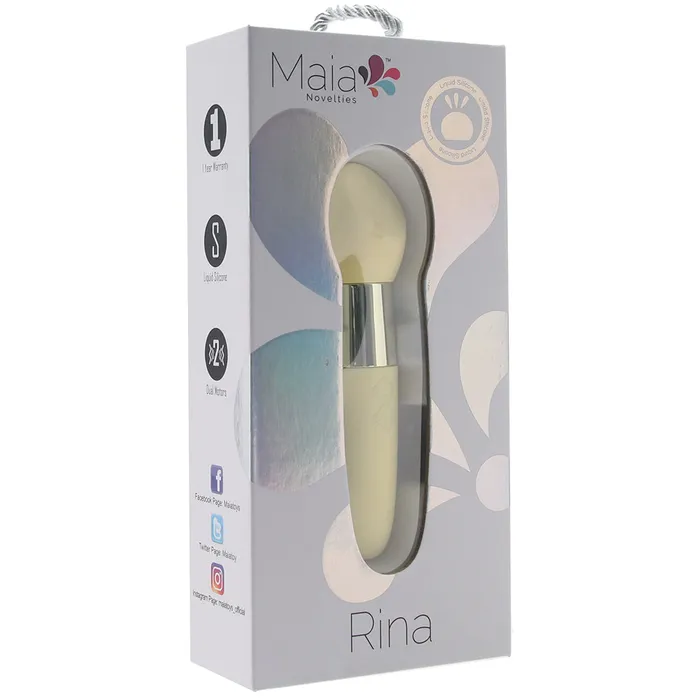 Rina Double Sided Silicone Bullet Vibe in Yellow Maia Female Sex Toys