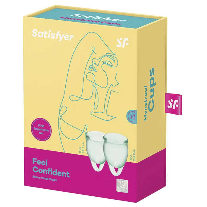SATISFYER Vibrators Satisfyer Feel Confident Menstrual CupLight Green