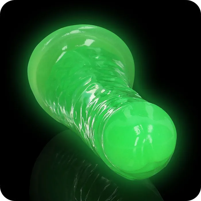 Shots Toys Dildos RealRock Glow In The Dark 6 Inch Slim Dildo in Green Shots Toys Dildos RealRock Glow In The Dark 6 Inch Slim Dildo in Green