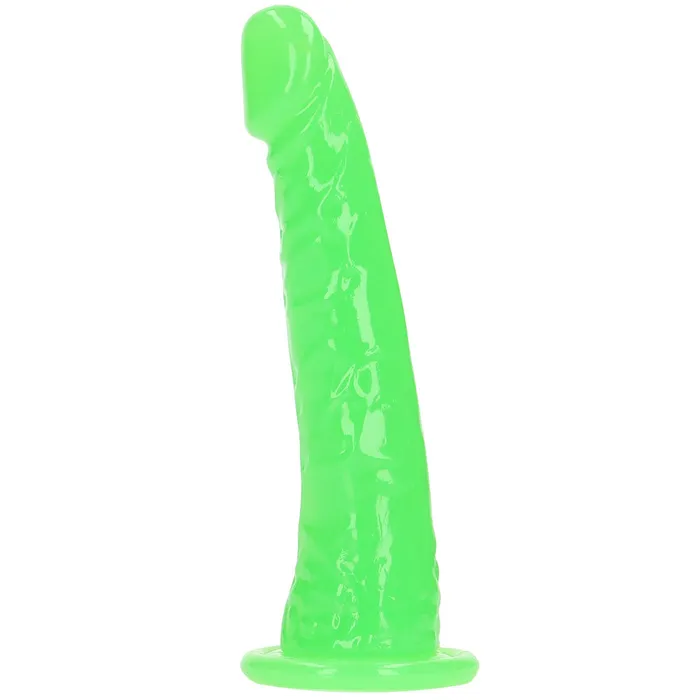 Shots Toys Dildos RealRock Glow In The Dark 6 Inch Slim Dildo in Green Shots Toys Dildos RealRock Glow In The Dark 6 Inch Slim Dildo in Green