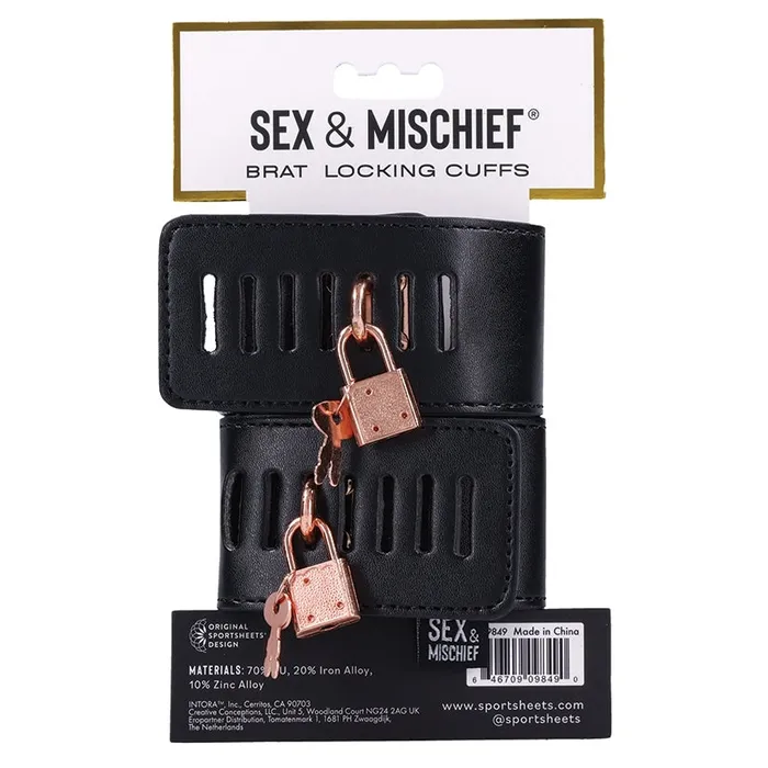 SPORTSHEETS Couples SM Brat Locking Cuffs