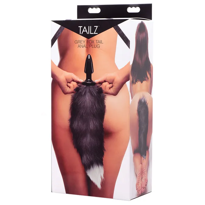 Tailz Fox Tail Anal PlugGrey XR Brands Male Sex Toys
