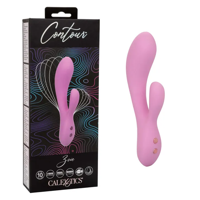 Vibrators California Exotic Novelties Contour Zoie Pink Rabbit Style Vibrator Vibrators California Exotic Novelties Contour Zoie Pink Rabbit Style Vibrator