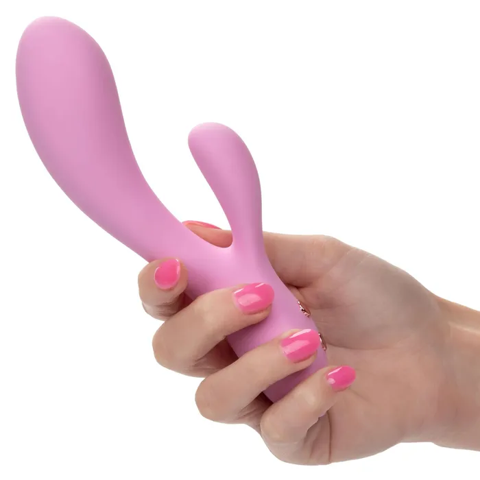 Vibrators California Exotic Novelties Contour Zoie Pink Rabbit Style Vibrator