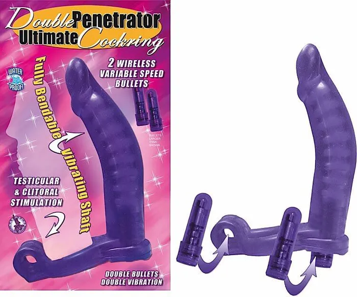 Vibrators Nasstoys Double Penetrator Ultimate Cockring Purple