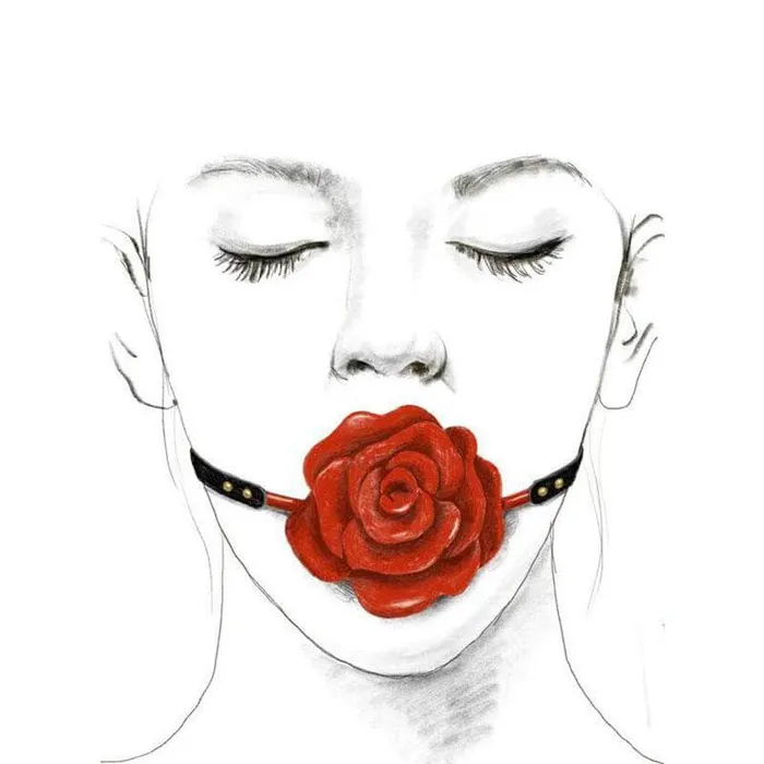 Vibrators ZALO ZALO UPKO Designer Collection Rose Ball Gag Experience Obedience and Elegance