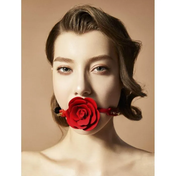 Vibrators ZALO ZALO UPKO Designer Collection Rose Ball Gag Experience Obedience and Elegance