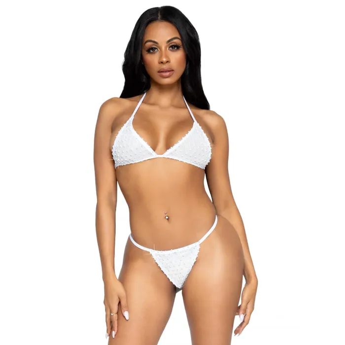 Anal Leg Avenue 2 Pc Tempest Bikini Set White One Size Anal Leg Avenue 2 Pc Tempest Bikini Set White One Size