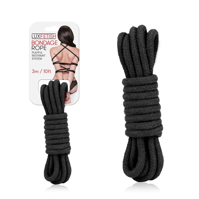 Anal Lux Fetish Bondage Rope 3m 10ft Black