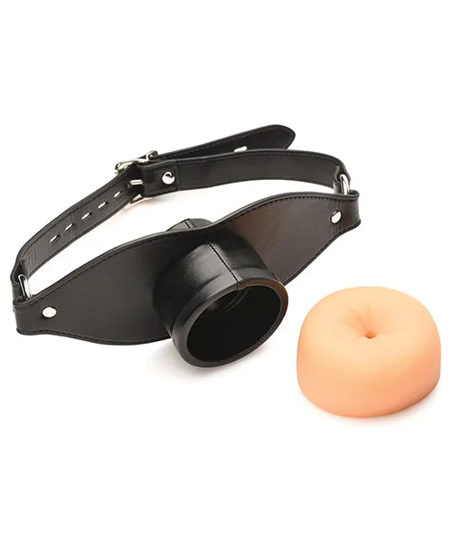 Anal Master Series Master Series Ass Face Mouth Gag LightBlack Anal Master Series Master Series Ass Face Mouth Gag LightBlack