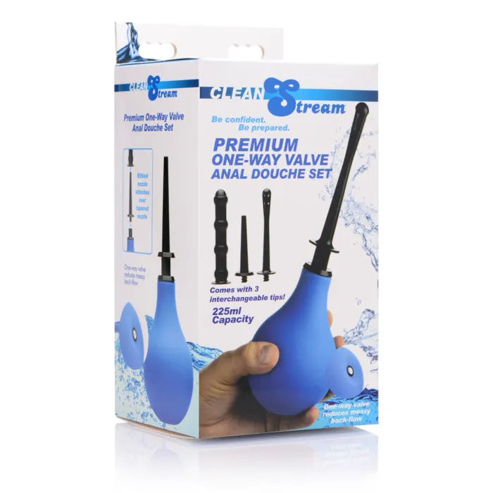 Anal XR Brands Clean Stream Premium One Way Valve Anal Douche Set