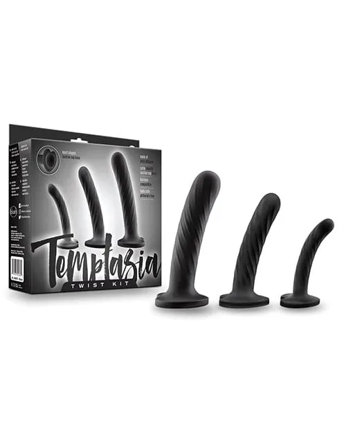 Blush Temptasia Twist Kit Black Set Of 3 Blush Novelties Anal