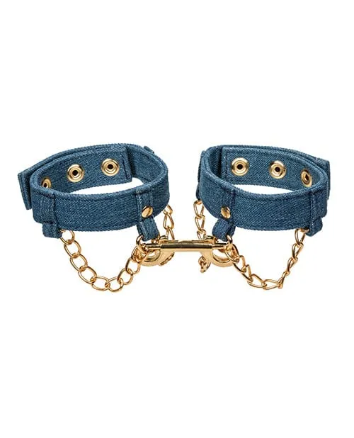 CalExotics Couples Ride em Premium Denim Collection Ankle Cuffs