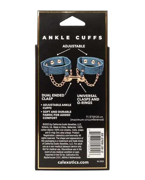 CalExotics Couples Ride em Premium Denim Collection Ankle Cuffs