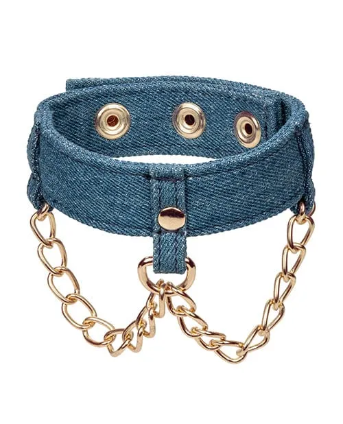 CalExotics Couples Ride em Premium Denim Collection Ankle Cuffs