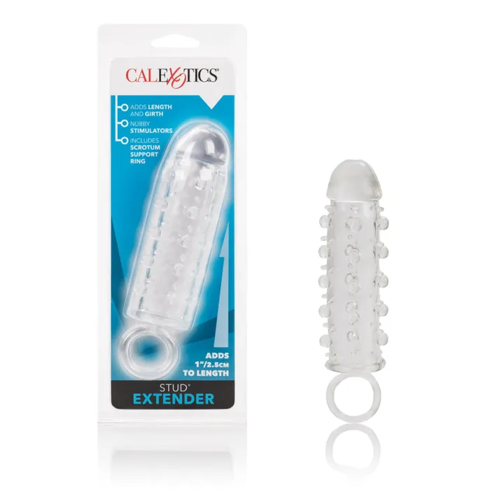 CalExotics Male Sex Toys Stud Extender Clear With Supporting Ring