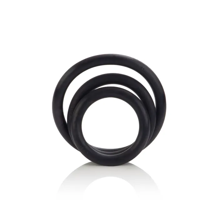 Couples CalExotics Rubber Ring 3 Piece Set Black