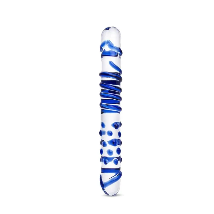 Dildos Blue Double Sided Textured Dildo Gls