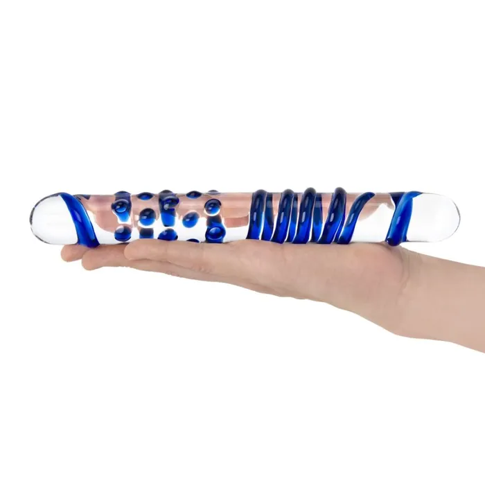 Dildos Blue Double Sided Textured Dildo Gls
