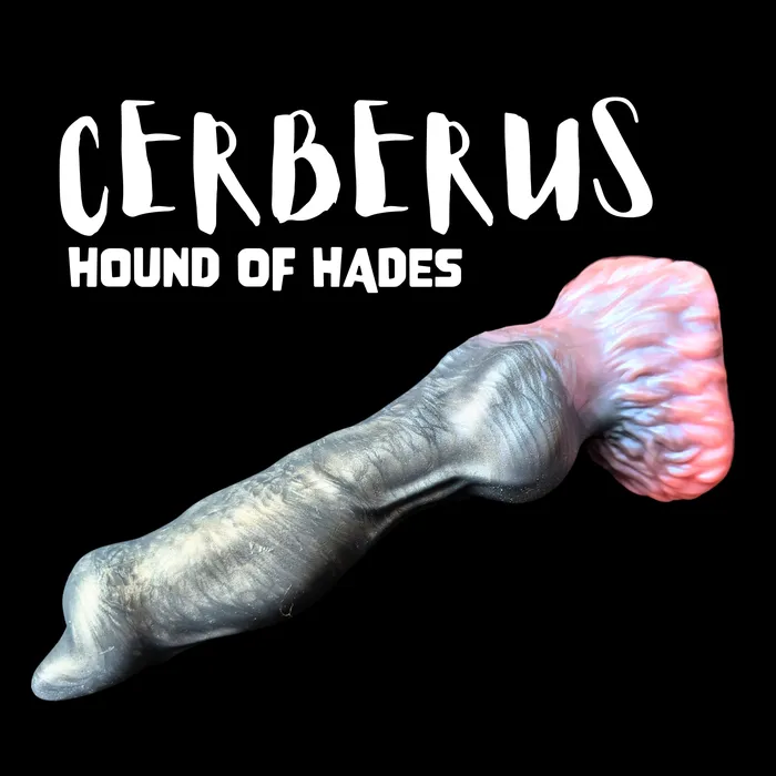 Dildos Kreature Adult Toys Premade Large Cerberus Fade Coal Black upper to Bubblegum Pink base with Kreature Lock Hole Classic Firmness Dildos Kreature Adult Toys Premade Large Cerberus Fade Coal Black upper to Bubblegum Pink base with Kreature Lock Hole Classic Firmness