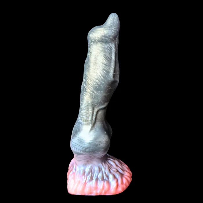 Dildos Kreature Adult Toys Premade Large Cerberus Fade Coal Black upper to Bubblegum Pink base with Kreature Lock Hole Classic Firmness