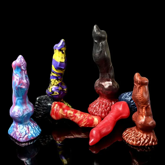 Dildos Kreature Adult Toys Premade Large Cerberus Fade Coal Black upper to Bubblegum Pink base with Kreature Lock Hole Classic Firmness