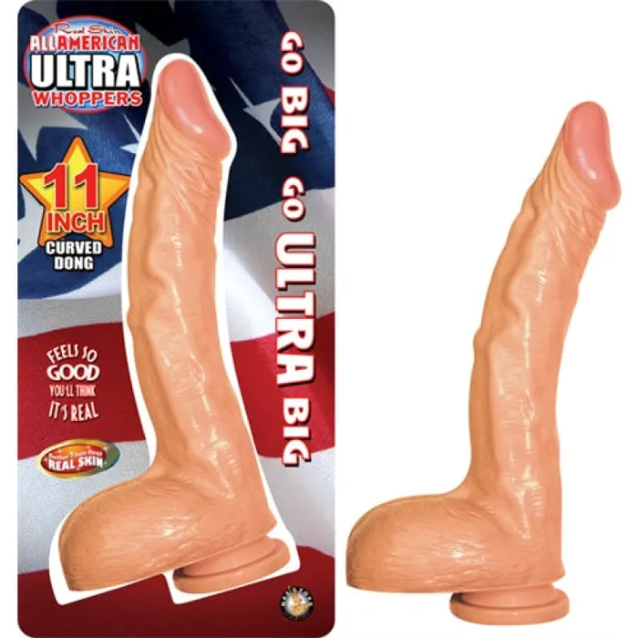 Dildos Nasstoys All American Ultra Whoppers 11Inch Curved Dong Flesh Dildos Nasstoys All American Ultra Whoppers 11Inch Curved Dong Flesh