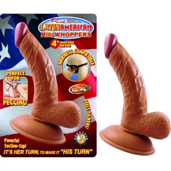 Dildos Nasstoys Latin American Mini Whoppers 4Inch Curved Dong With Balls Latin Latin Dildos Nasstoys Latin American Mini Whoppers 4Inch Curved Dong With Balls Latin Latin