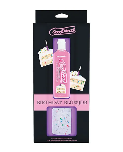 Doc Johnson GoodHead Birthday Cake Blowjob Set Includes Stroker Slick Head Glide 1 oz Bottle Birthday Cake Male Sex Toys Doc Johnson GoodHead Birthday Cake Blowjob Set Includes Stroker Slick Head Glide 1 oz Bottle Birthday Cake Male Sex Toys