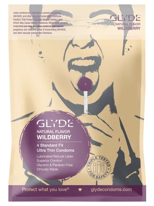 Enhancers Glyde Glyde Flavored Condoms 4Pack