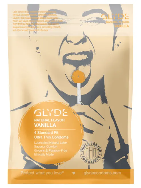 Enhancers Glyde Glyde Flavored Condoms 4Pack